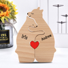 Personalized Wooden Bear Family Puzzle Home Decor Gift for Parents