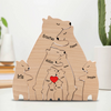 Personalized Wooden Bear Family Puzzle Home Decor Gift for Parents