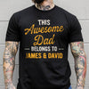 This Awesome Dad Belongs To T-shirt Personalized Gift For Dad