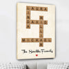 Family Name Crossword Puzzle Personalized Canvas For Family