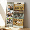 To My Bonus Dad Canvas Personalized Gift For Dad