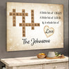 A Lot Of Love Crossword Puzzle Canvas Personalized Gifts For Family