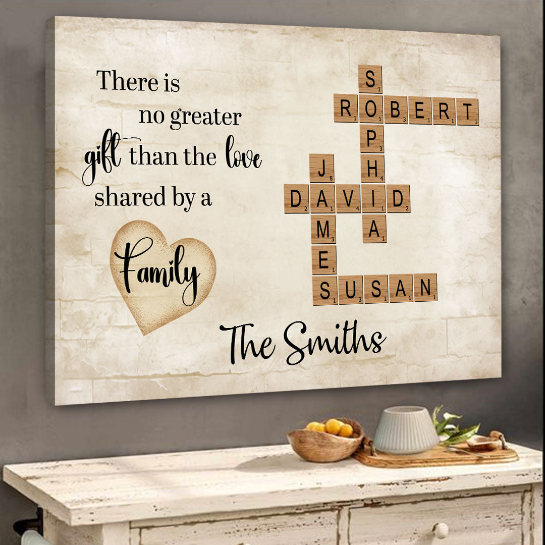 There Is No Greater Gift Than The Love Shared By A Family Canvas