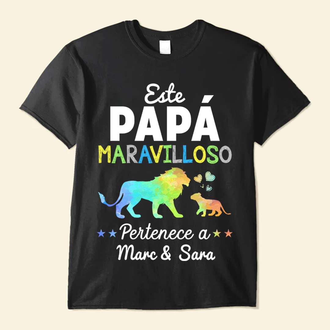 Este Papá Maravilloso Pertenece A - Camisa Personalizada