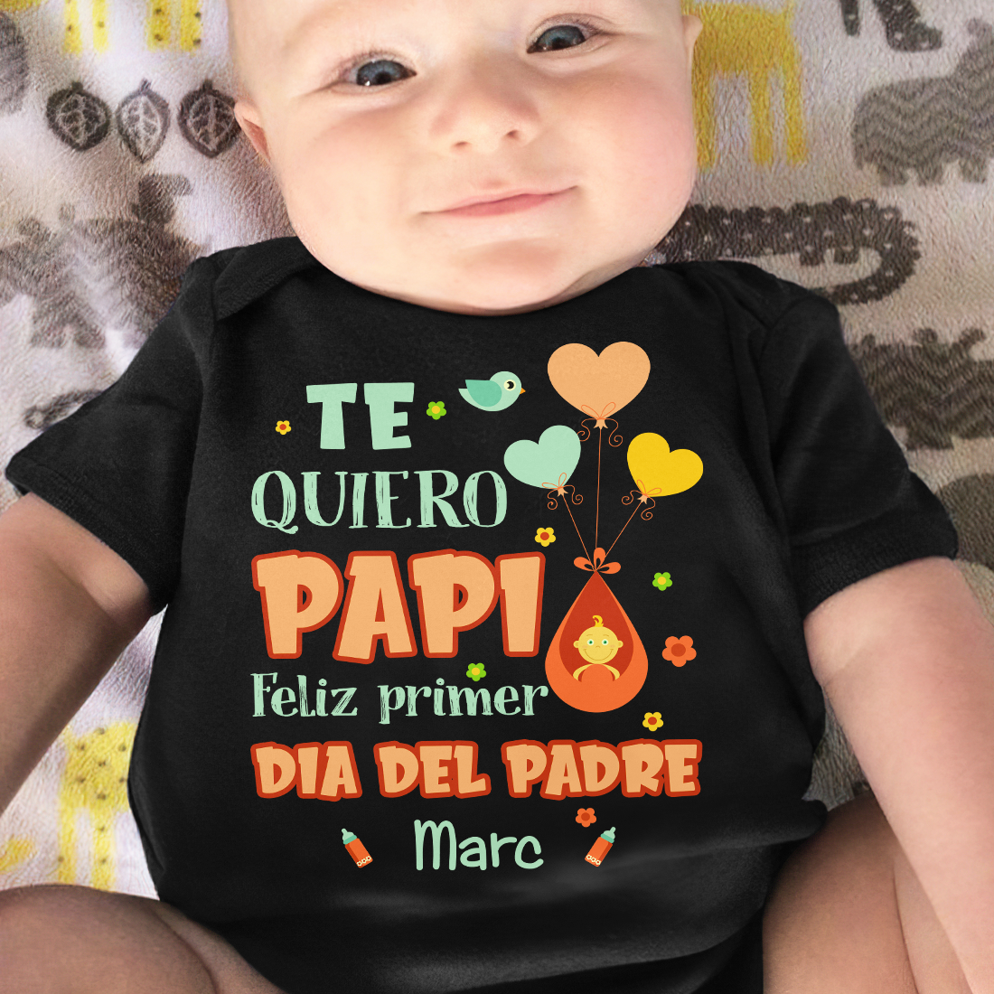 Te Quiero Papi Personalizado Para Bebé 1er Día Del Padre