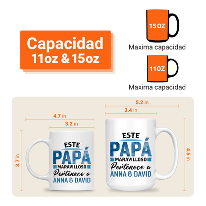Este Papa Maravilloso Pertenece A Taza Regalo Para El Día Del Padre