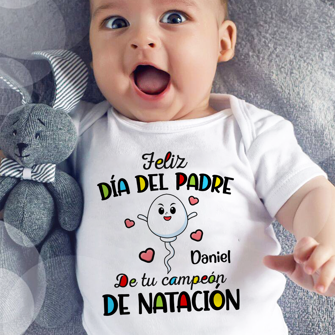 Feliz Día Del Padre - Onero De Bebé Personalizado