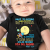 Papi Te Quiero Hasta La Luna Ida Y Vuelta - Onero De Bebé Personalizado
