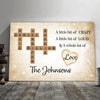 A Lot Of Love Crossword Puzzle Canvas Personalized Gifts For Family