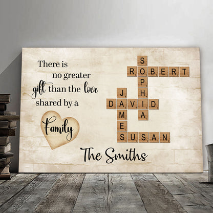 There Is No Greater Gift Than The Love Shared By A Family Canvas