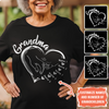 Grandma Heart With Grandkids T-shirt Personalized Gift For Grandma