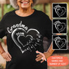 Grandma Mom Heart Meaningful T-shirt Personalized Gift For Grandma