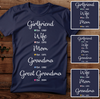 Personalized Girlfriend Wife Mom Grandma T-shirt Gift For Grandma