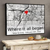 Personalized Gift For Him For Her The First Meeting Street Map Poster