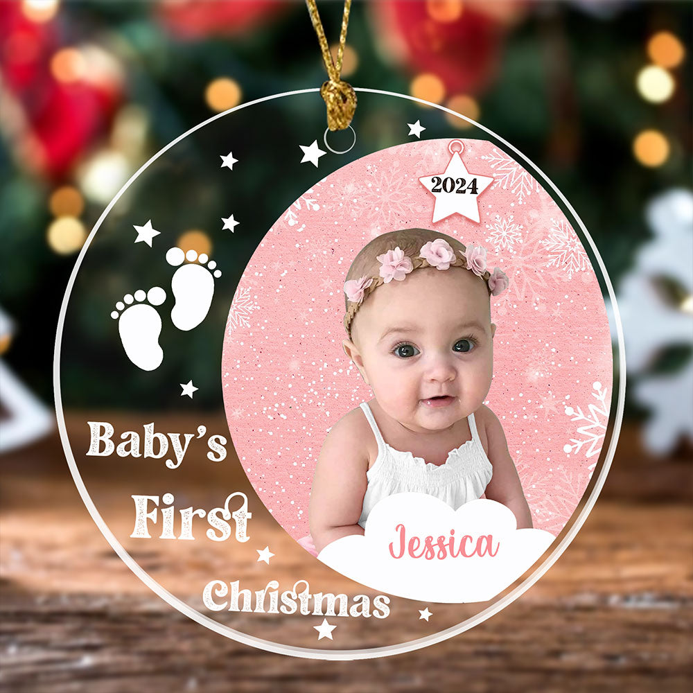 Baby First Christmas Ornament Personalized Gift For New Parents