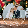 1st Christmas As Mr Mrs Ornament Personalized Christmas Gift For Couple