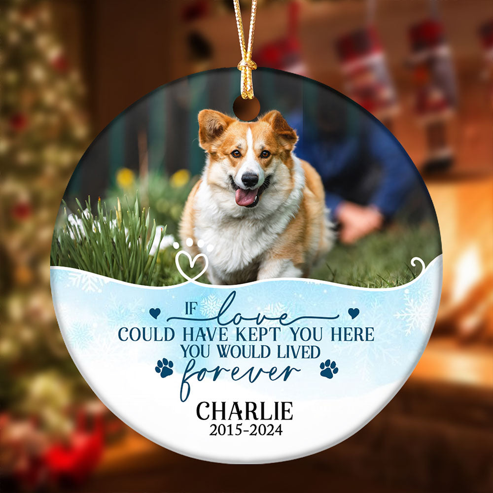 Live Forever Perfect Ornament Personalized Memorial Gifts Dog Cat Lovers