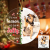 Tis The Season To Be Jolly Ornament Personalized Gift For Dog Lovers