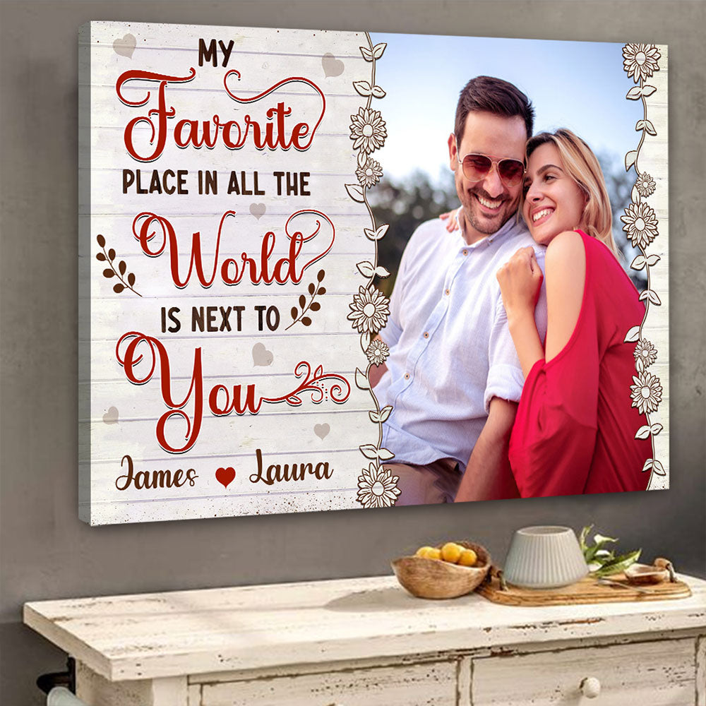 Favorite Place In The World Perfect Canvas Personalized Gifts For Couple