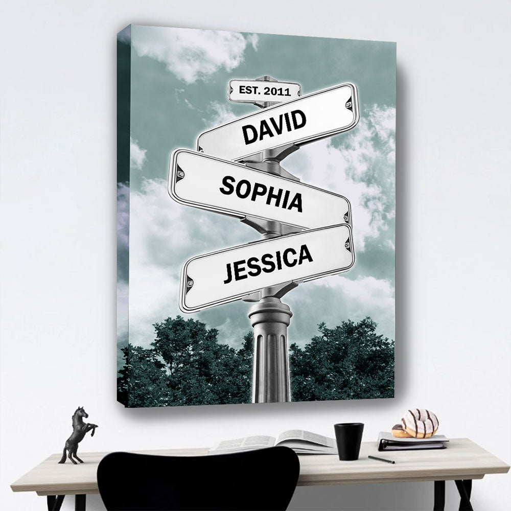 Always Beside You Meaningful Canvas Personalized Gift For Family