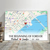 Personalized Couple Gifts The First Meeting Street Map Couple Canvas Customized Anniversary Gifts