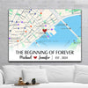 Personalized Couple Gifts The First Meeting Street Map Couple Canvas Customized Anniversary Gifts