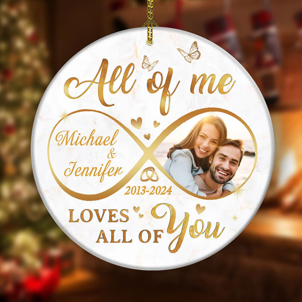 Loves All Of You Ornament Personalized Anniversary Gifts For Couple