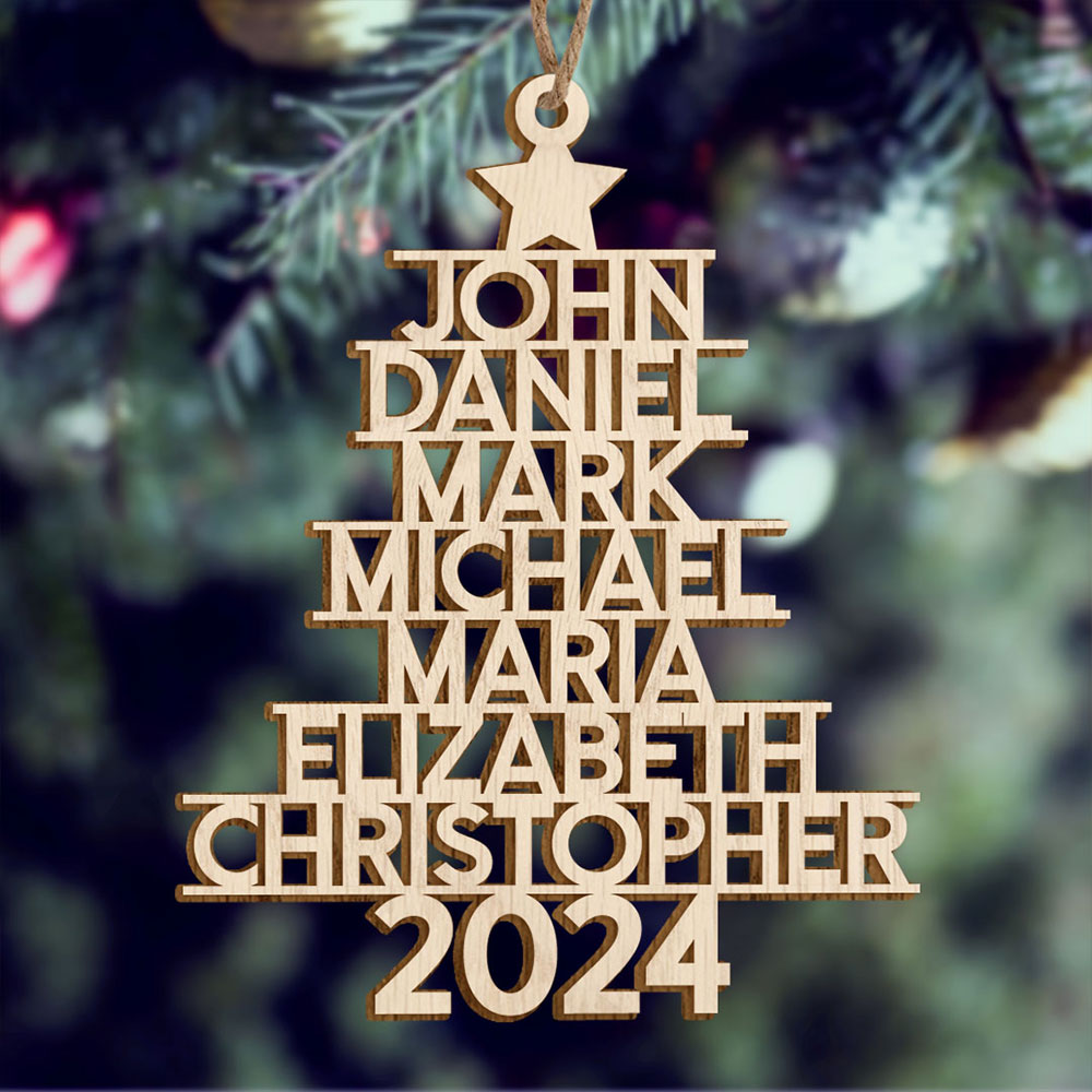 Name Christmas Tree Meaningful Ornament Personalized Gift For Family