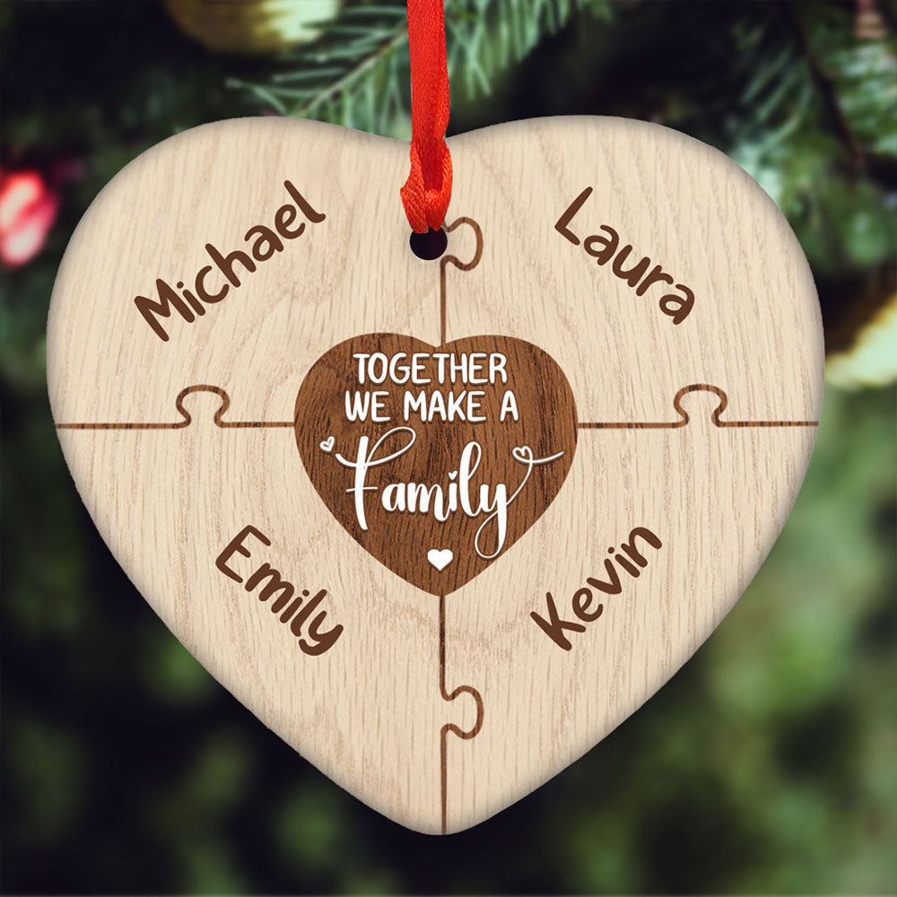 Together We Make A Family Ornament Personalized Gift For Family