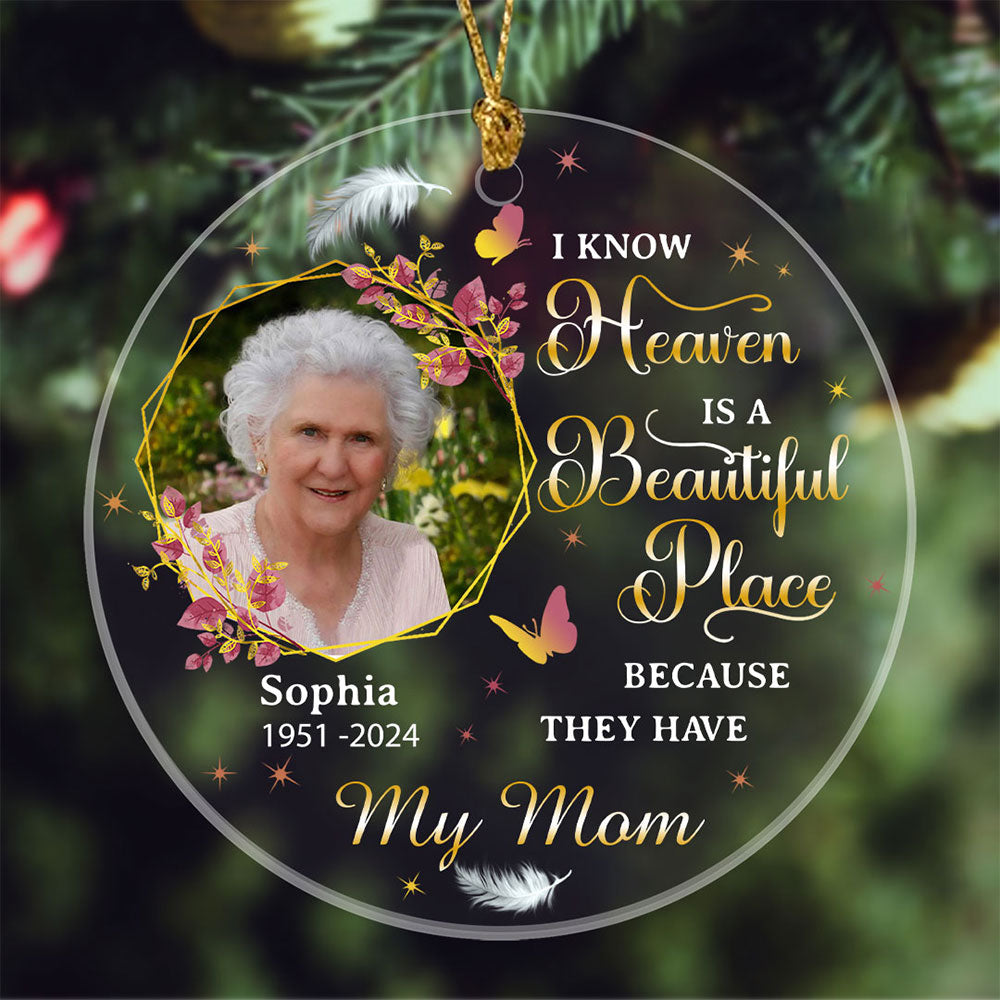 Heaven Is Beautiful Ornament Personalized Memorial Gift For Family