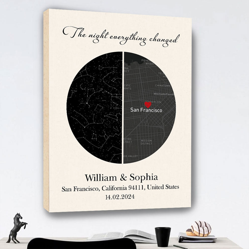 The Night Everything Changed Canvas Personalized Gifts For Couple