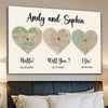 Hello - Will You - I Do Meaningful Canvas Personalized Gift For Couple