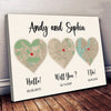 Hello - Will You - I Do Meaningful Canvas Personalized Gift For Couple