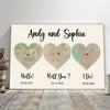 Hello - Will You - I Do Meaningful Canvas Personalized Gift For Couple