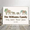 Elephant Family Name Map Canvas Personalized Gifts For Family