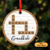 Grandkids Crossword Puzzle Personalized Ornament For Grandparents