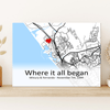 Personalized Gift For Him For Her The First Meeting Street Map Canvas Where It All Began