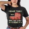 Hawk Tuah 24 Spit On That Thang US Flag T-shirt