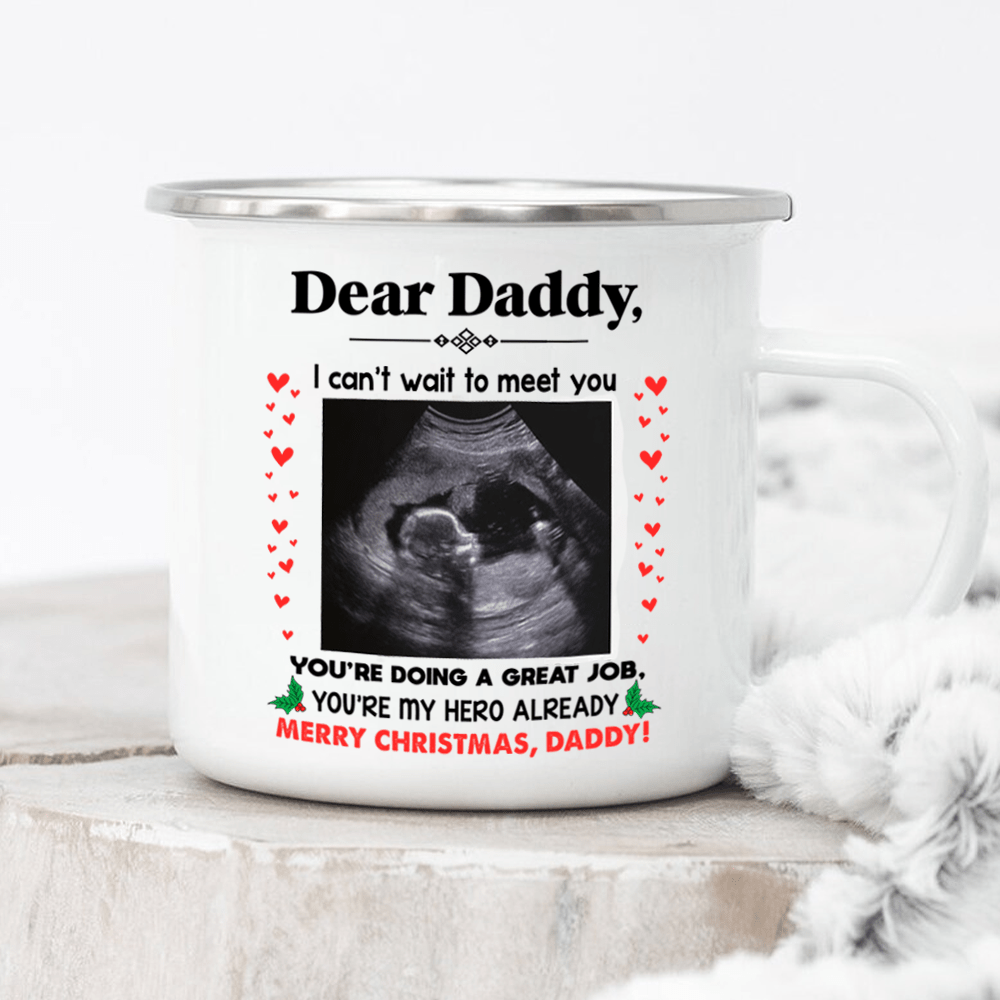 You're My Hero Christmas Camping Mug Personalized Gift For Expecting Dad