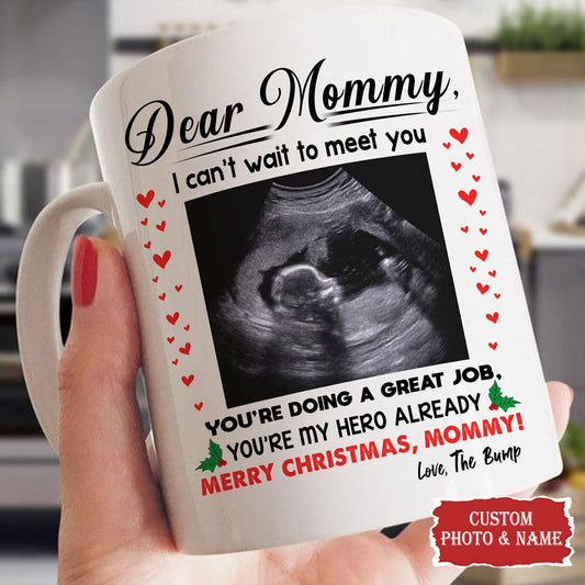 You're My Hero Christmas Perfect Mug Personalized Gift For Expecting Mom