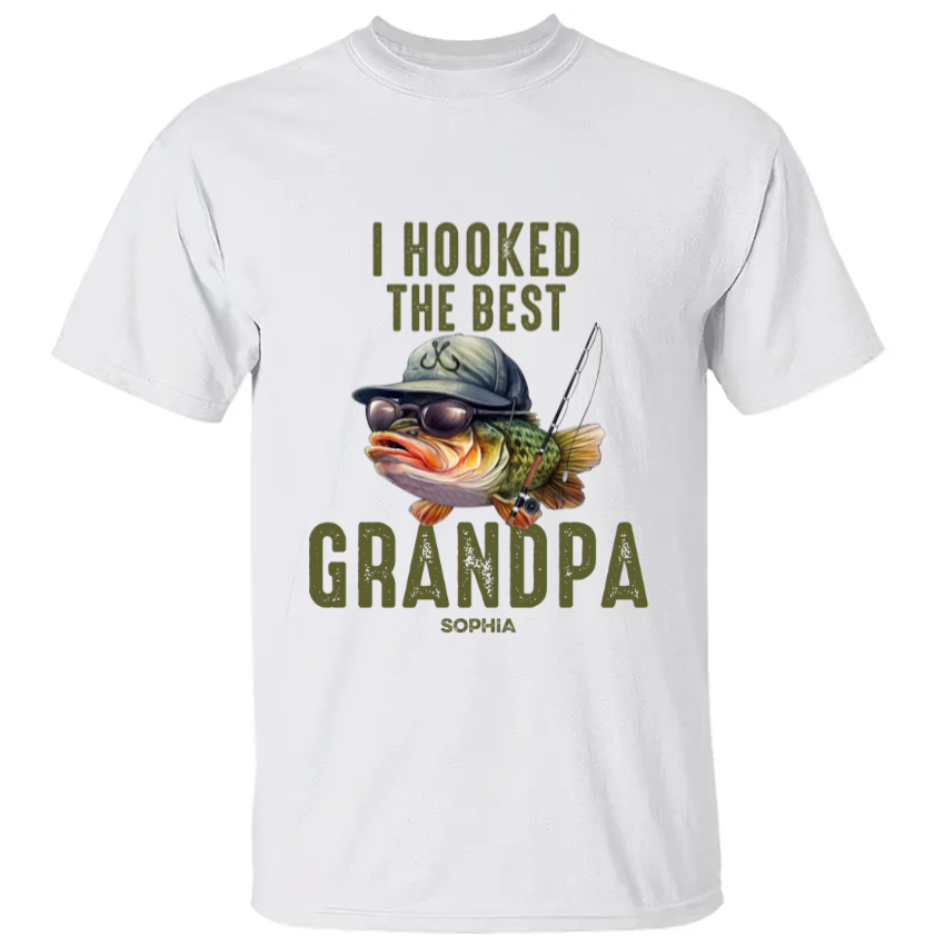 We Hooked The Best Grandpa Fishing Shirt Personalized Gift For Grandpa