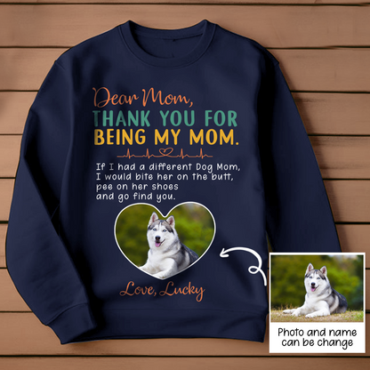 Personalized Thank You For Being My Mom T-shirt Gift For Dog Mom