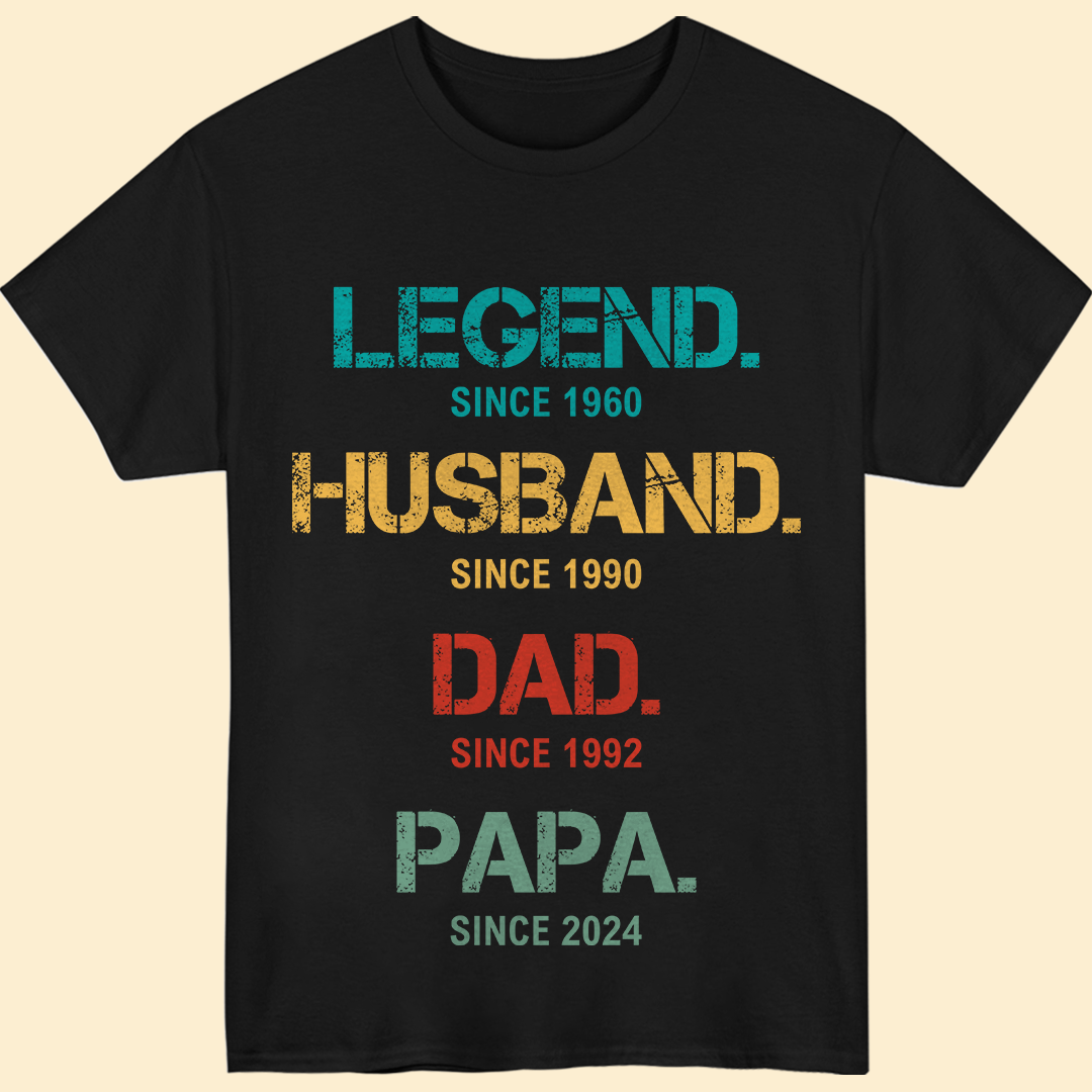 Legend Papa Meaningful T-shirt Personalized Gift For Grandpa