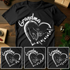 Grandma Heart With Grandkids T-shirt Personalized Gift For Grandma