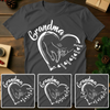 Grandma Heart With Grandkids T-shirt Personalized Gift For Grandma