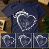 Grandma Heart With Grandkids T-shirt Personalized Gift For Grandma