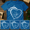 Grandma Heart With Grandkids T-shirt Personalized Gift For Grandma