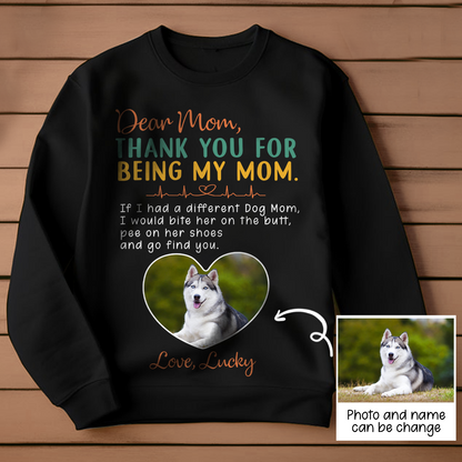 Personalized Thank You For Being My Mom T-shirt Gift For Dog Mom