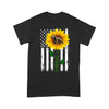 Pit Bull Sunflower Flag American Shirt Gift For Dog Lover