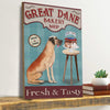 Gift For Dog Lover Bakery Shop Great Dane Dog Canvas